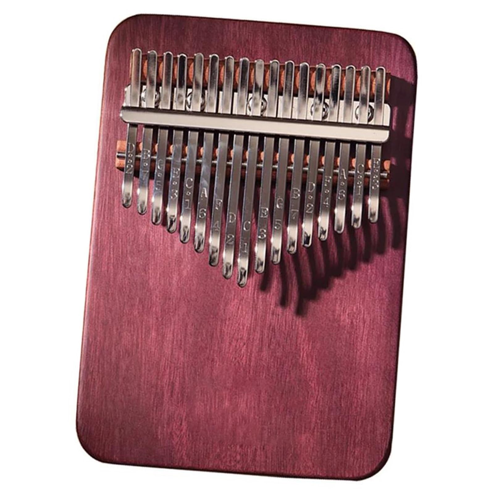 Kalimba portátil Tabla Kalimba Profesional Corazón Púrpura | La kalimba tiene un tamaño muy compacto.(17 key)