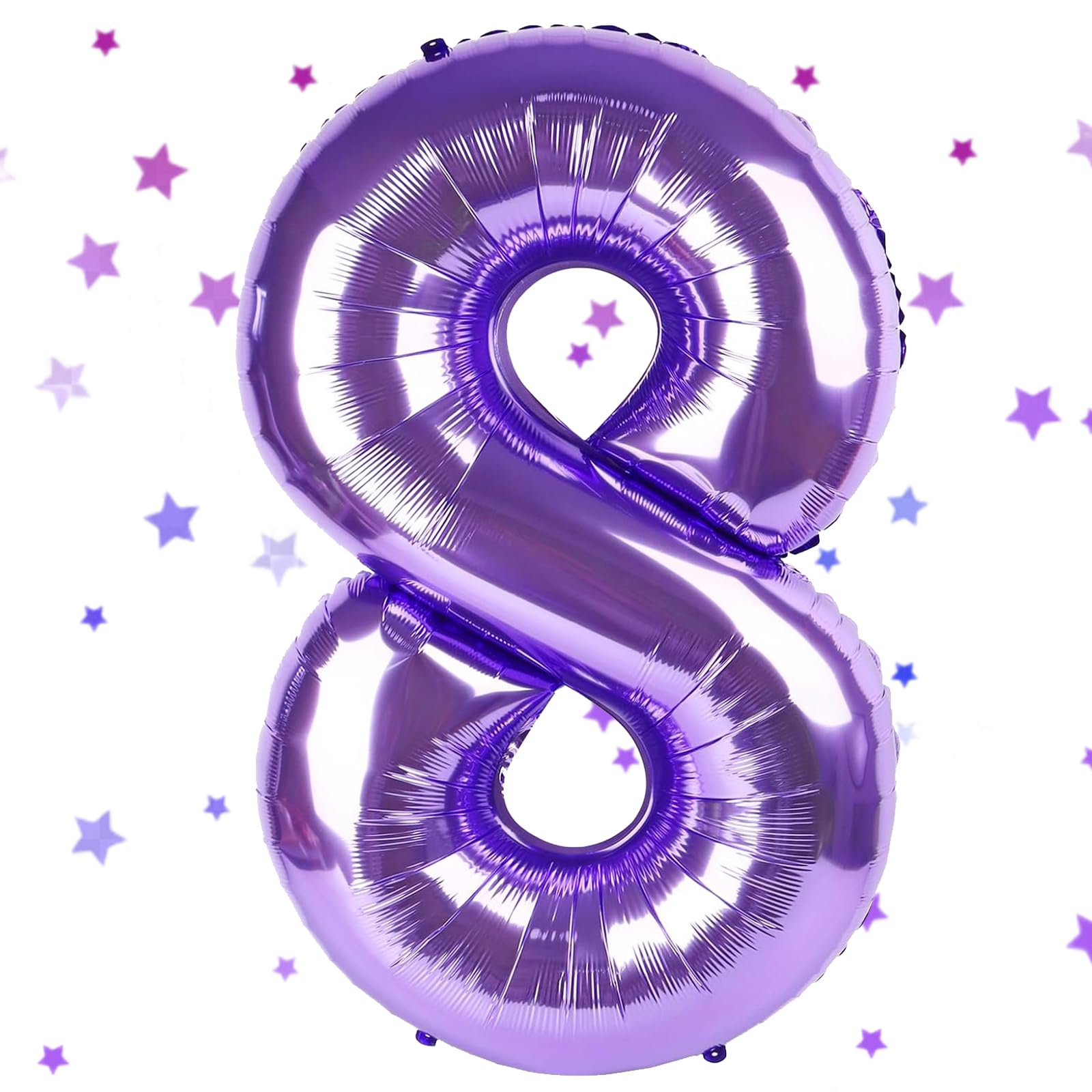 101 Cm Große Violette Ballon-Zahl 8 Für Geburtstag – Heliumballon Für Die Perfekte Partydekoration