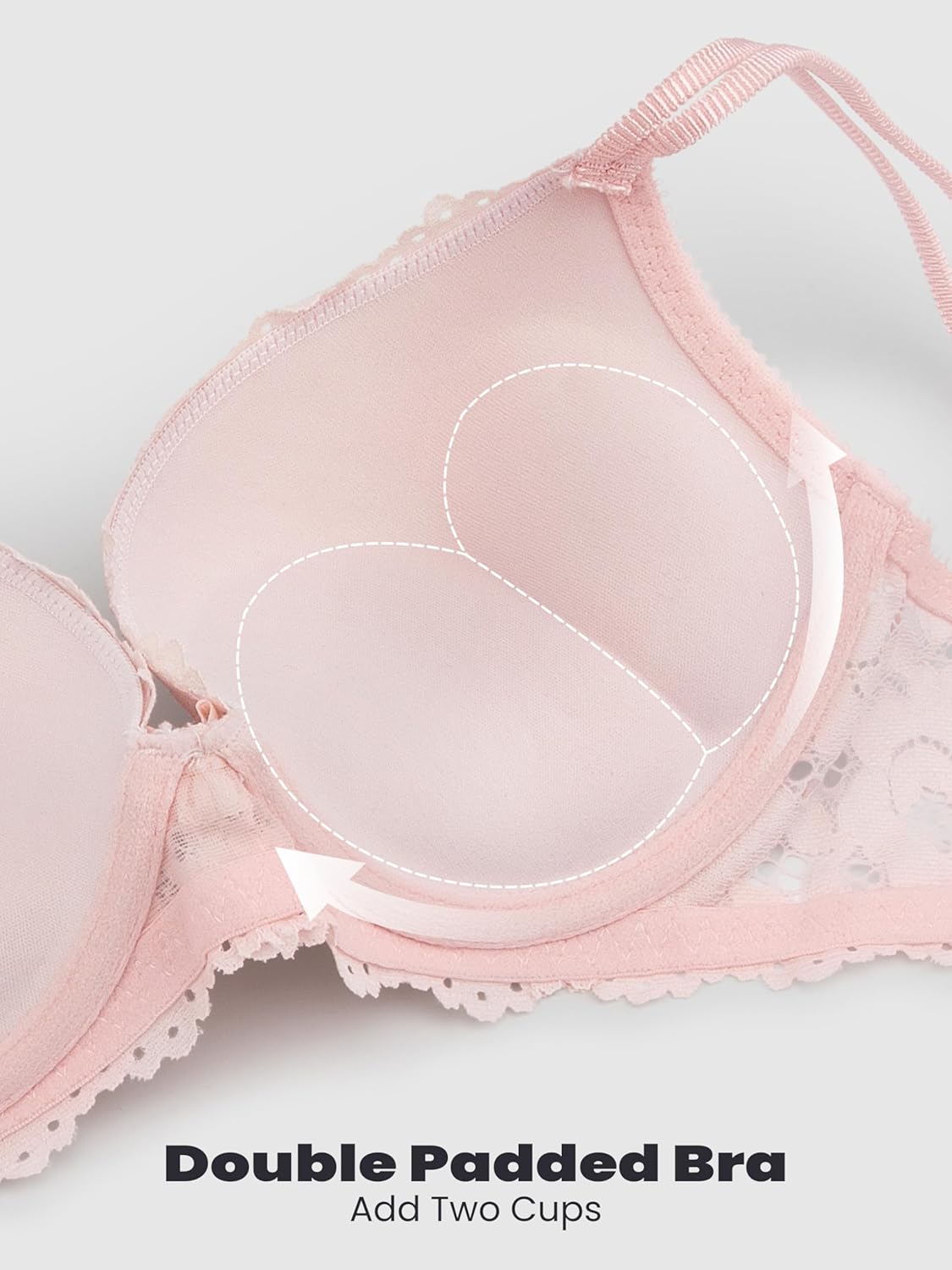 Push Up Bras for Women Add 2 Cups Sexy Lace Cleavage Extra Padded Plunge Bra Underwire - Image 5