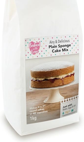 Plain Cake Mix by Baked With Love | Traditional Birthday Cake Mix - 1kg