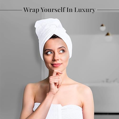 Miniatura 5 de Tens Towels Paquete de 2 toallas de baño extragrandes de 35 x 70 pulgadas, 100% algodón, más grandes y ligeras, más rápidas de secar, súper suaves y