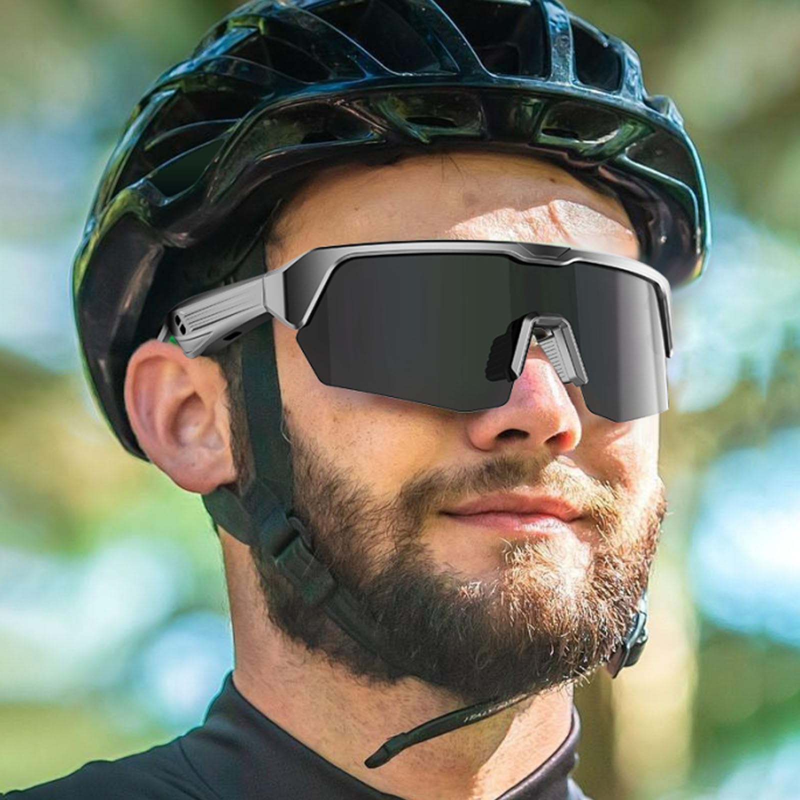 Occhiali da sole intelligenti, ideali per ciclismo, sport, golf, escursionismo, corsa, tennis e pickleball, occhiali da sole polarizzati per mountain bike, triathlon da baseball per