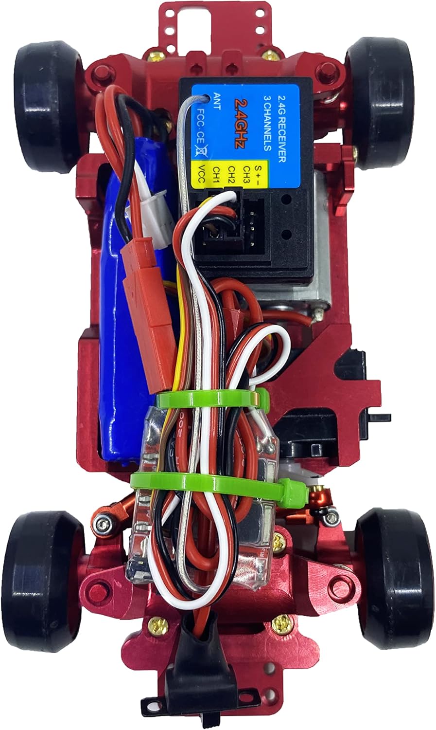 RC Car DIY, 1/28 4WD Metal Rear Drift Repellent RC Car Transmitter Electric DRZ XRX Mini Z Racing Cars Remote Control Model RTR (Red and Remote Control)