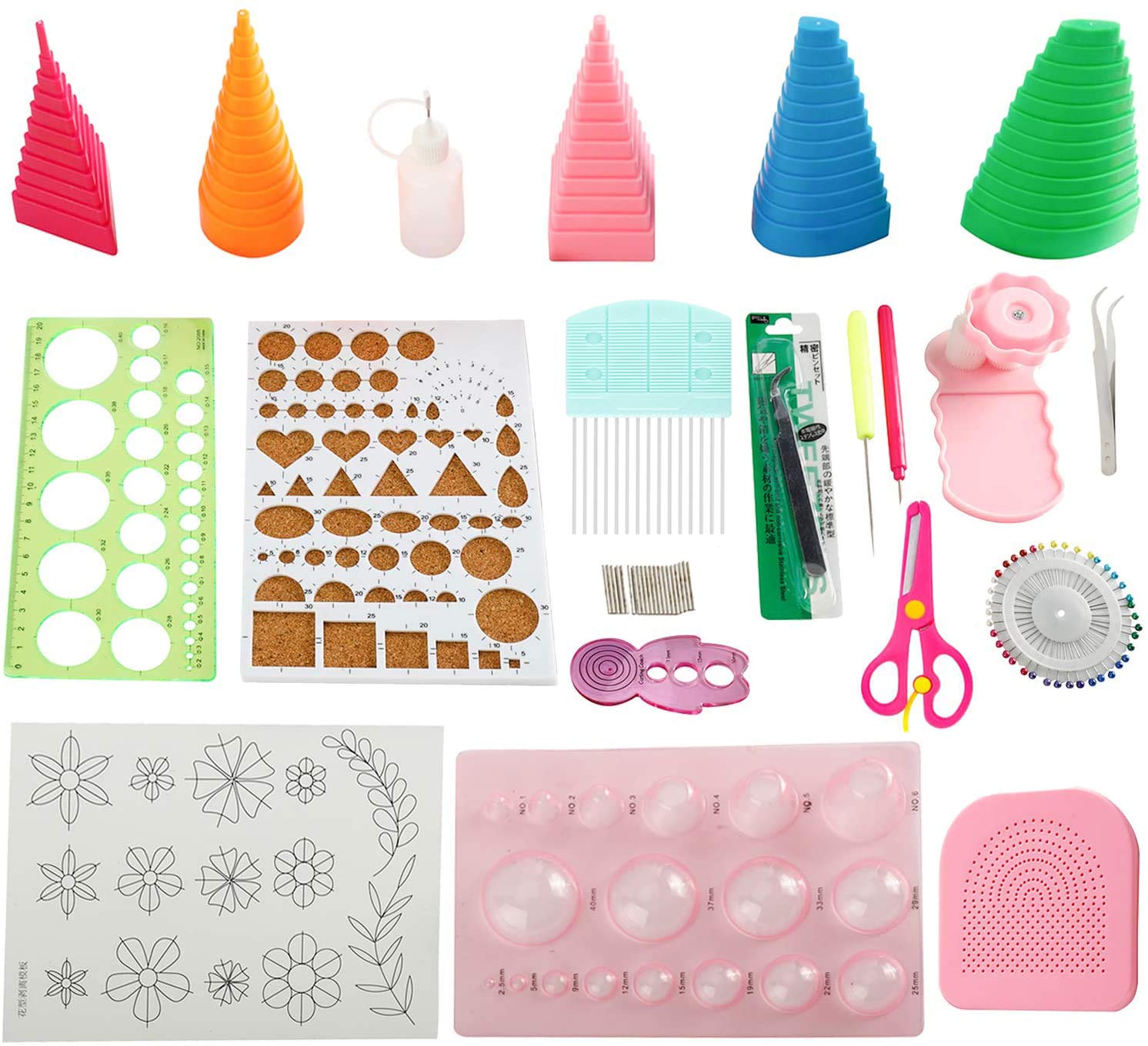 Patioer 19pcs Paper Quilling Tools Kit Paper Strips DIY Tool Set