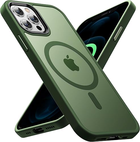 Miniatura 7 de Funda magnética para iPhone 1212 Pro, de grado militar, probada en caídas, compatible con MagSafe, a prueba de golpes, translúcida y dura, funda