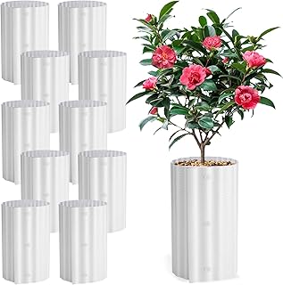 10 Pcs Winter Rose Collar - Warm Rose Cones for Winter Protection -Connectable Winter Rose Protective Cover for Protecting Plants Sapling Bush from Wind Freeze Animals