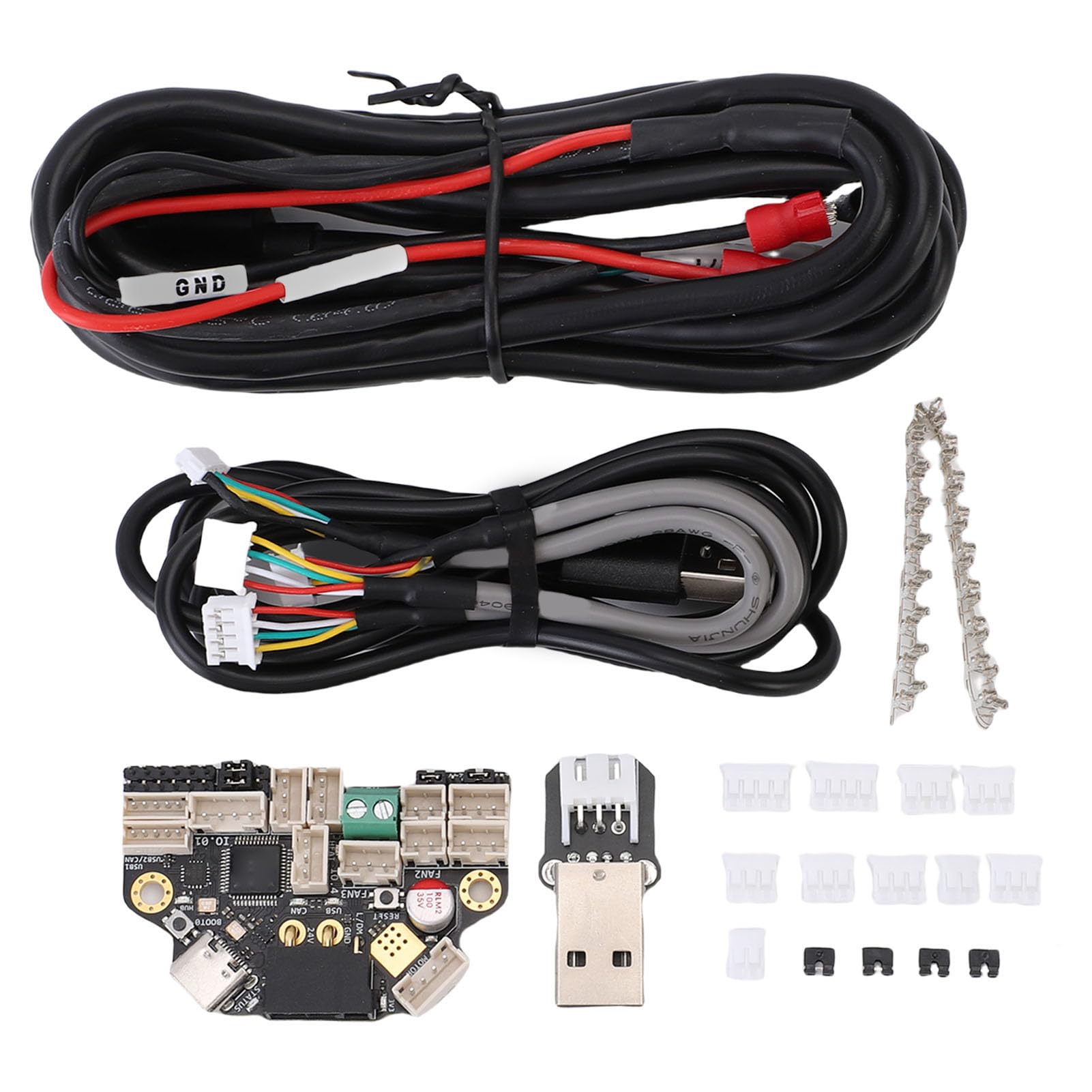 FTVOGUE Placa Adaptadora de Bus CAN Placa de Control PCB con STM32G0B1T3 TMC2209 2 Más 1 Puertos USB 4 Salidas de Ventilador Soporte de LED RGB para Actualizaciones de Motor de Extremo Caliente de
