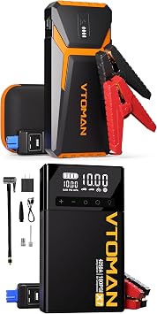 VTOMAN V10 Pro Jump Starter, 4500A Portable Car Starter and VTOMAN X7 Jump Starter with Air Compressor
