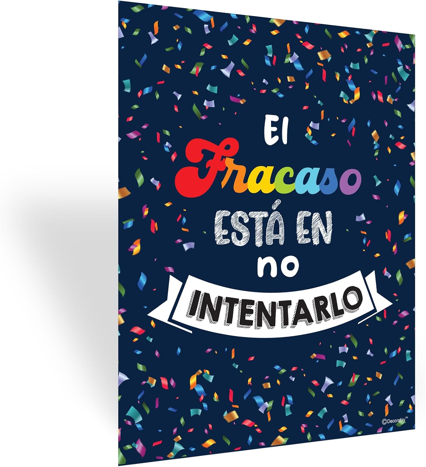 Decorably 15 Confetti Motivational Spanish Classroom Bulletin Board, 11x14in Inspirational, Matte-Laminated School Decor - for Hallways, Bulletin Boards, Home Study Room image 3