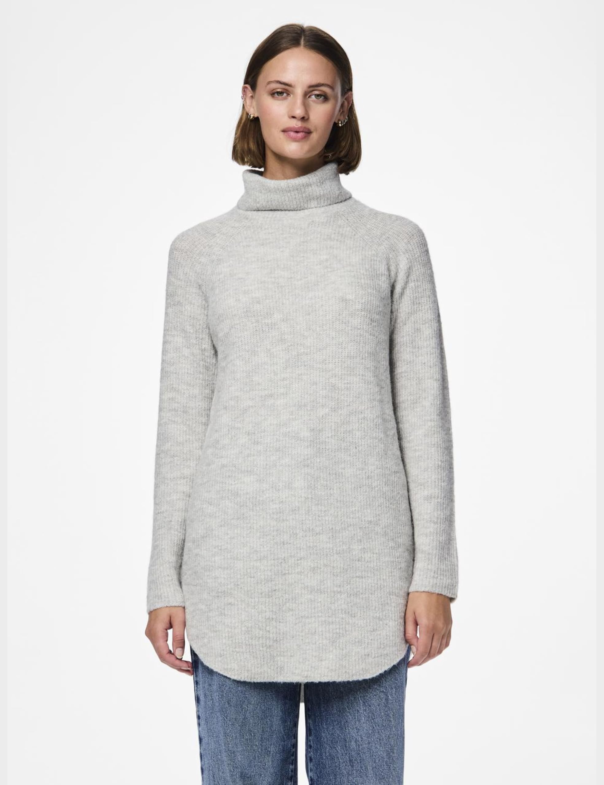 PIECES Sweter Kobiety Pcellen Ls Long Knit Noos Bc