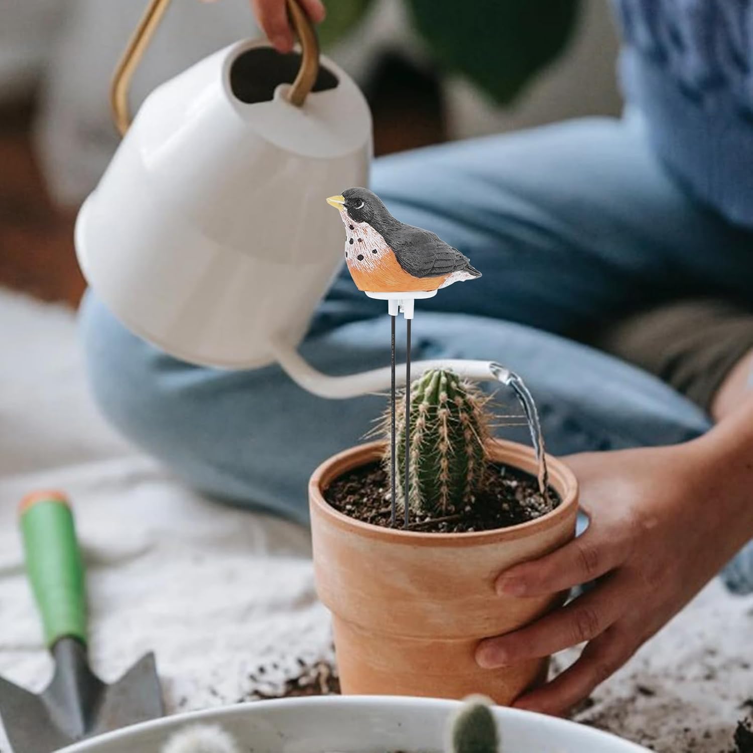 NOLITOY Soil Moisture Meter - Accurate Plant Watering Alarm & Hygrometer Sensor for Indoor Gardening Prevent Overwatering & Underwatering (7.08X3.14 Inches)