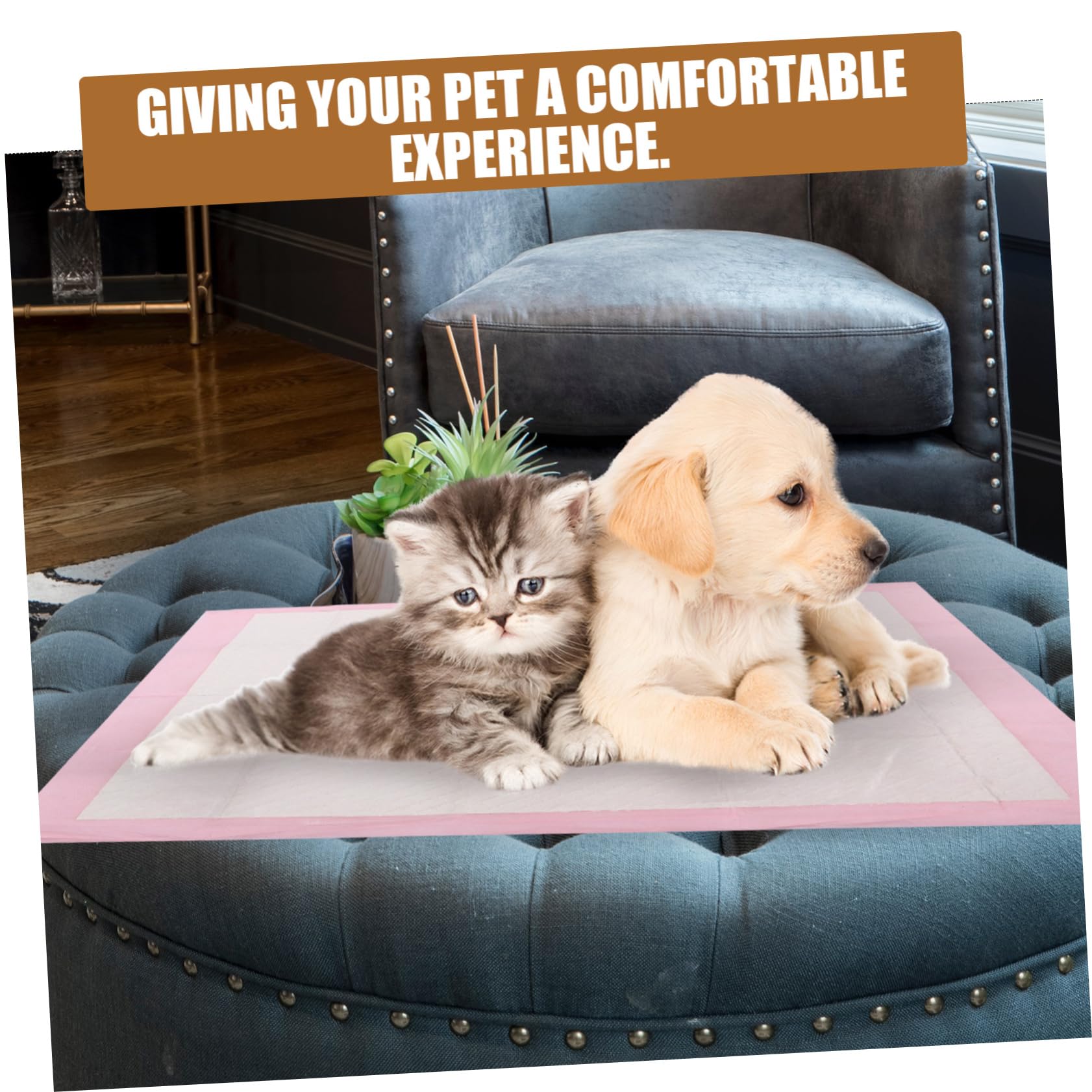Traversina Assorbente per Cani Rosa, 40 Pezzi, 60x60 Cm | Tessuto Non Tessuto, Uso Indoor e Outdoor, per Cuccioli e Cani Anziani