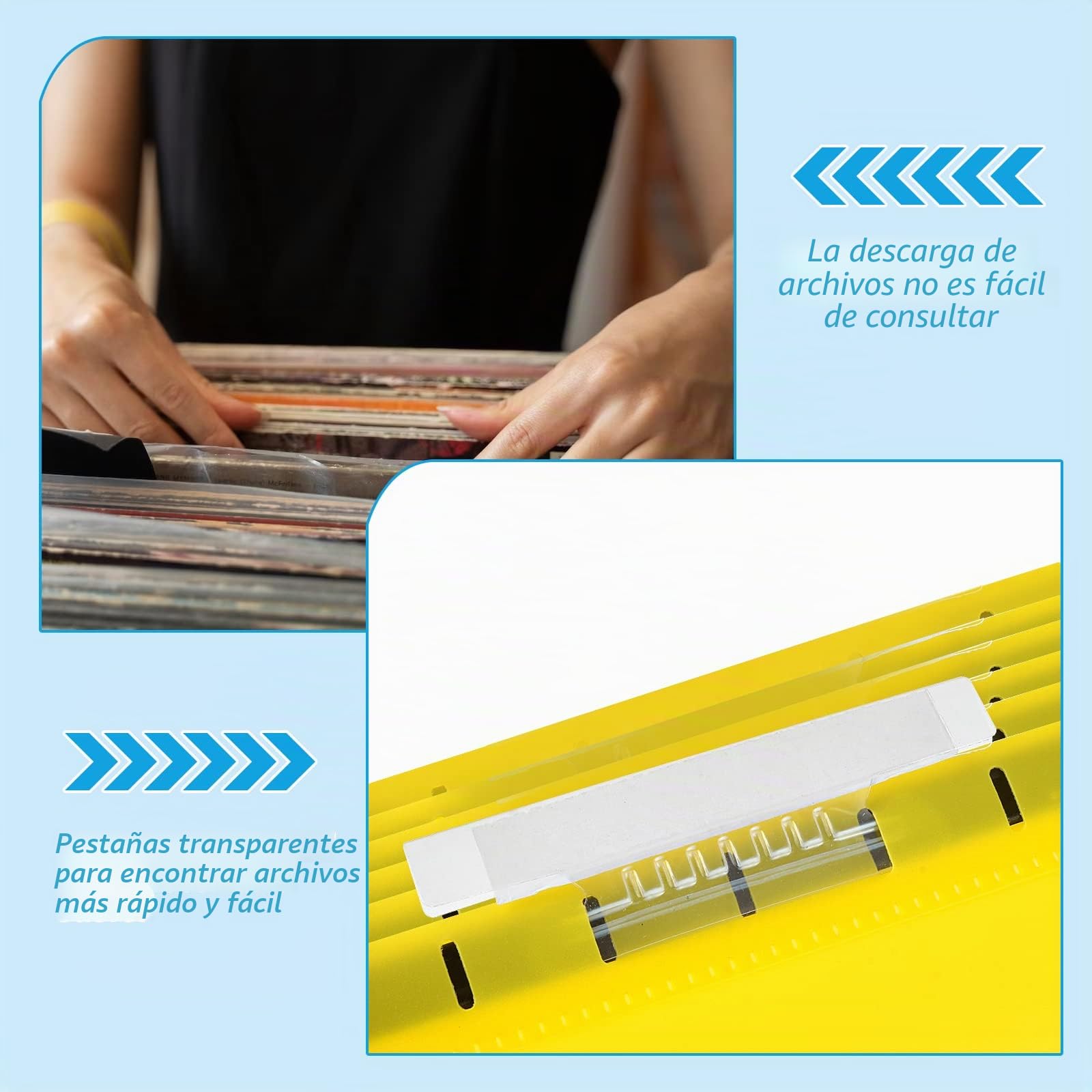 100 pestañas transparentes para carpetas colgantes de 4 pulgadas, pestañas transparentes para colgar carpetas de archivos para carpetas colgantes de 3 1/2 pulgadas con pestañas para colgar