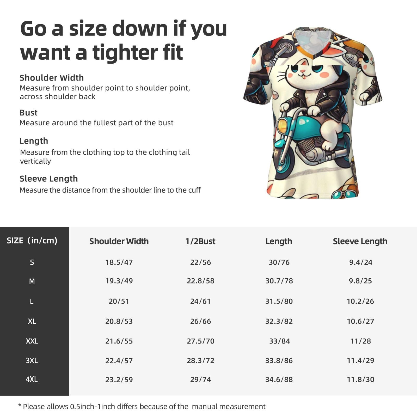 Stylish Athletic Sports Jersey Motorcyclists-Rabbits Men's Rugby Jersey 3X-Large Black