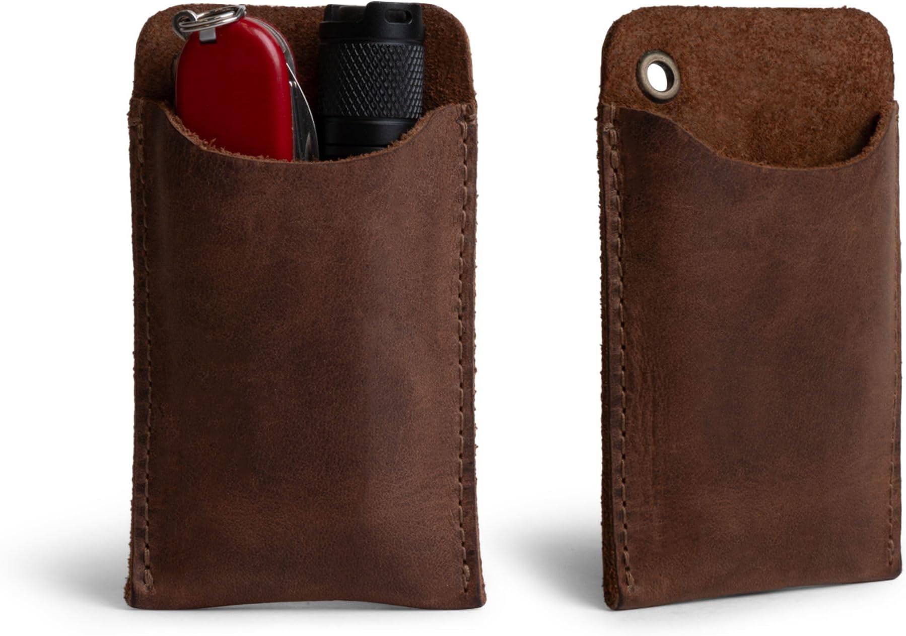 EDC Pocket Slip, Multitool Sleeve & Pen Holder for Everyday Use, Camping Accessories, Small Tool Organizer, Full Grain Leather, Handmade