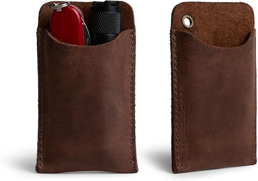 Hide & Drink, EDC Pocket Slip, Multitool Sleeve & Pen Holder for Everyday Use, Camping Accessories, Small Tool Organizer, Full Grain Leather, Handmade