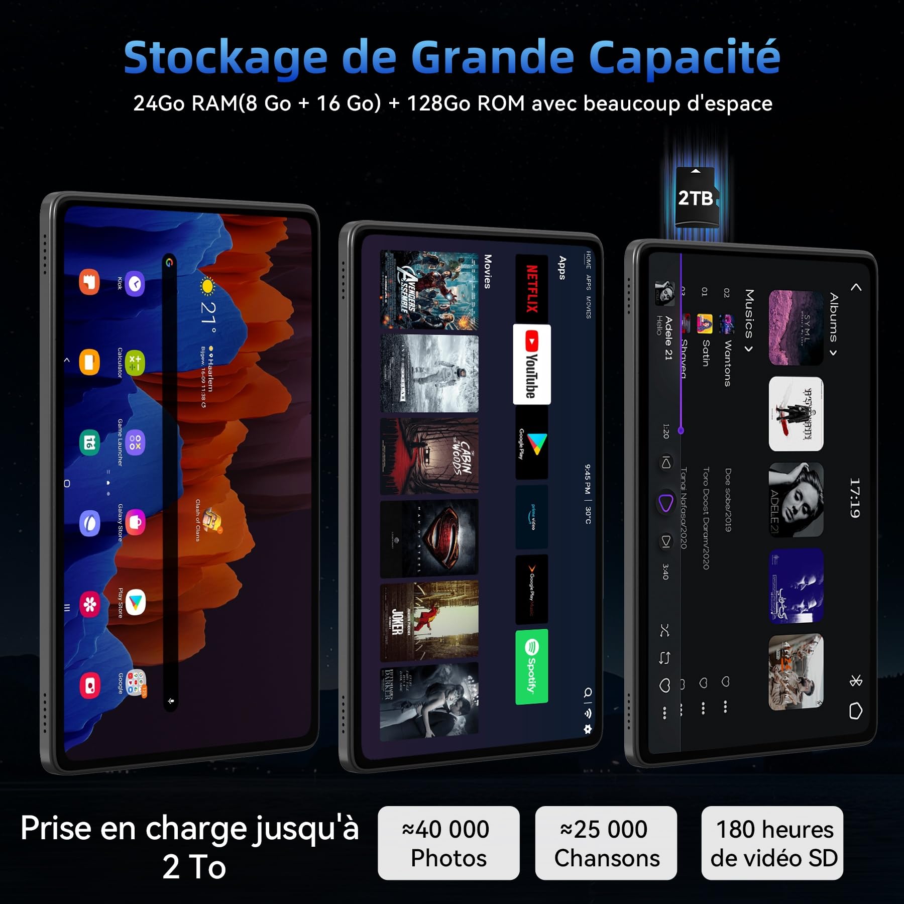 TABWEE T90 Tablet 11 Pollici Android 16 con Tastiera e Penna, Gemini AI, 24GB RAM + 128GB ROM (TF 2TB), Display FHD, Batteria 8000mAh, Widevine L1, Dual WiFi 5G, GPS, Face ID - Grigio