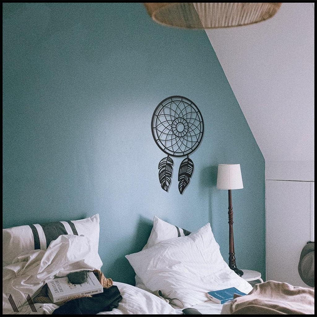 LaModaHome Dreamcatcher v.1 41x69 cm[16.1"x27.2" in] Metal Wall Art,Wall Decor, Living Room, Bedroom, Kitchen, Bathroom Interior Outdoor Decoration, Wall Hanging