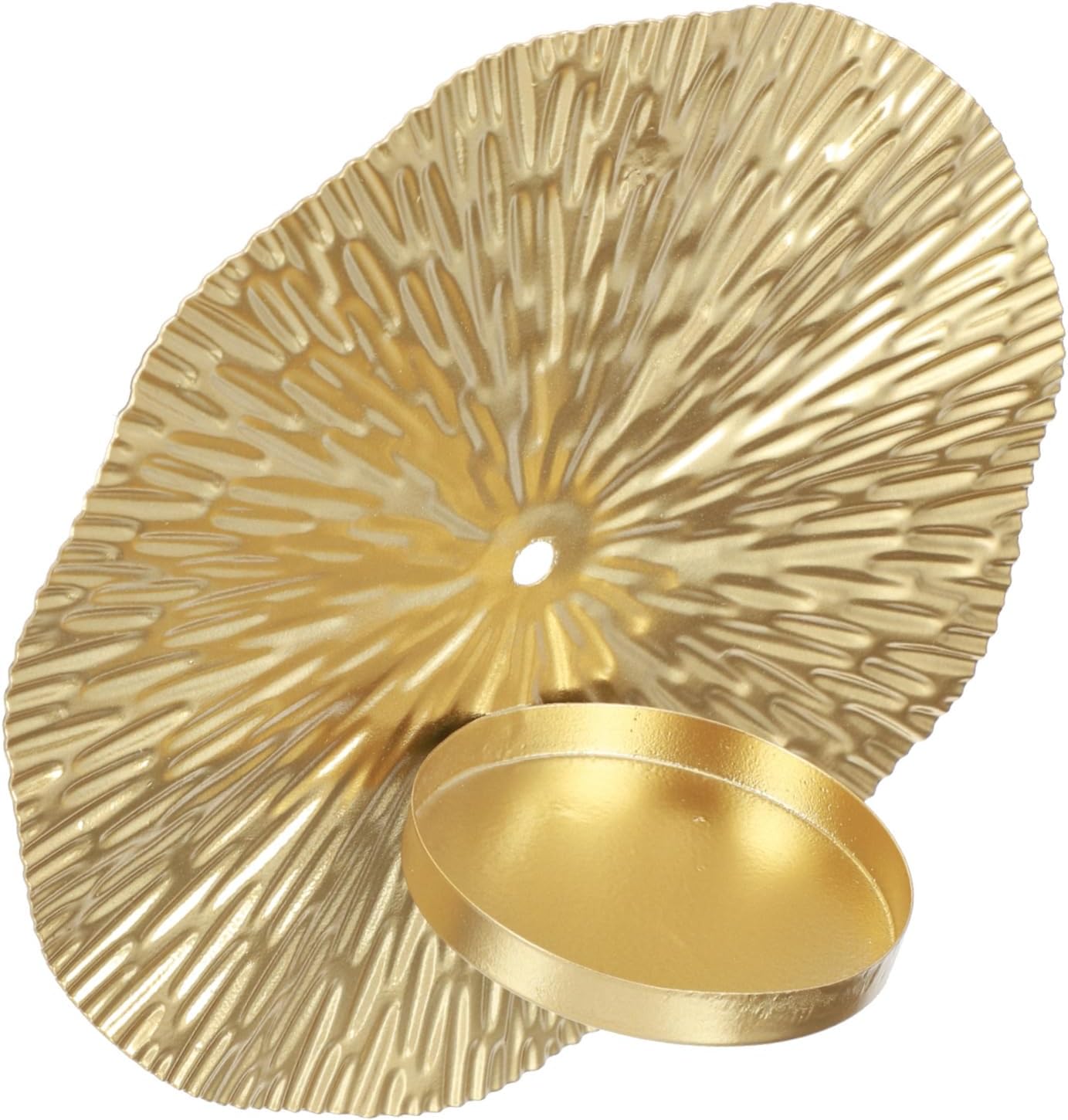 Gold Round Metal Wall Hanging Candleholder for Bedroom Study Decor