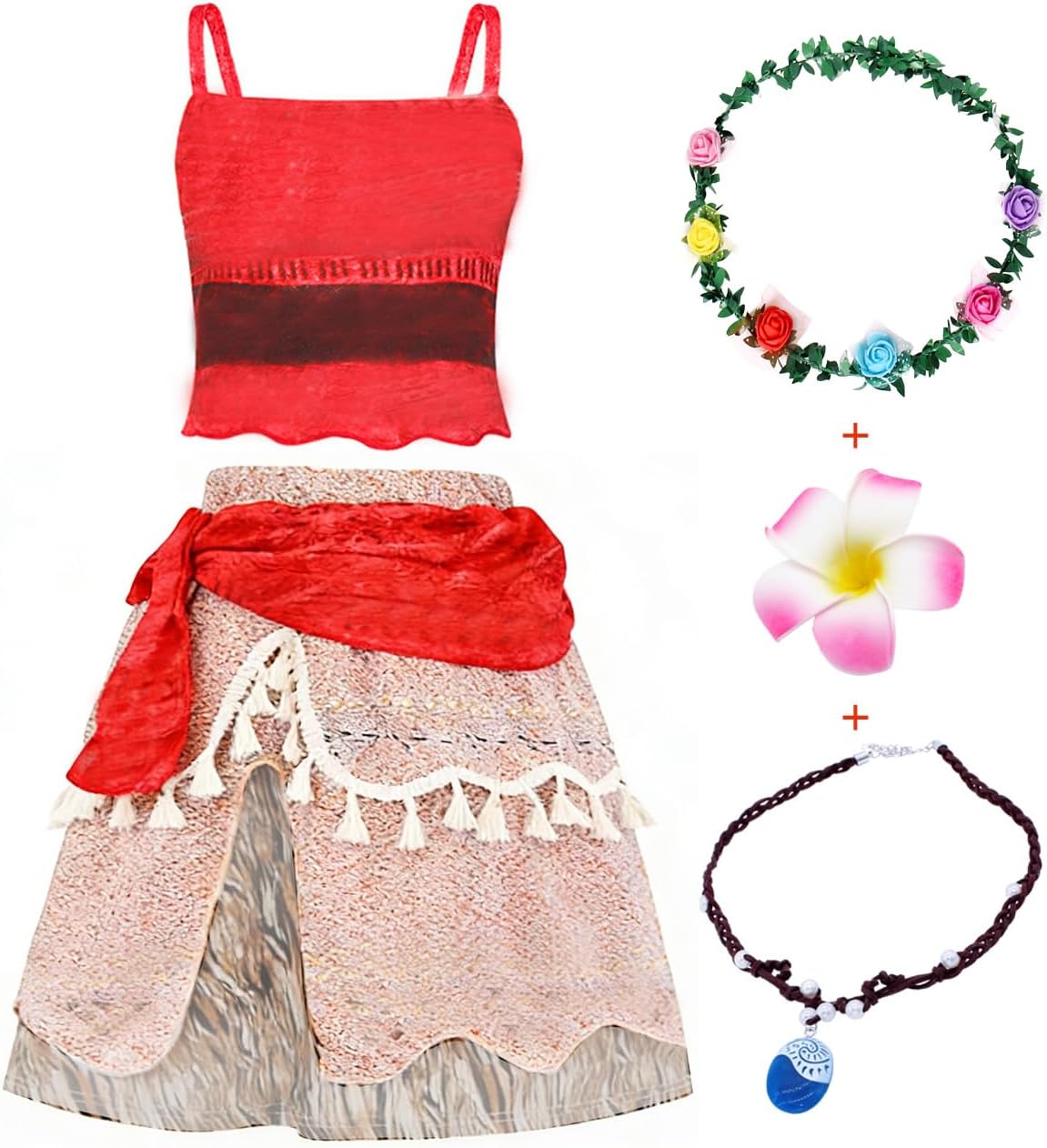 WonderBabe Little Girls Adventure Costumes Skirt Set Princess Dress Up Hallowee Outfit Kids Fancy Birthday Party Dress