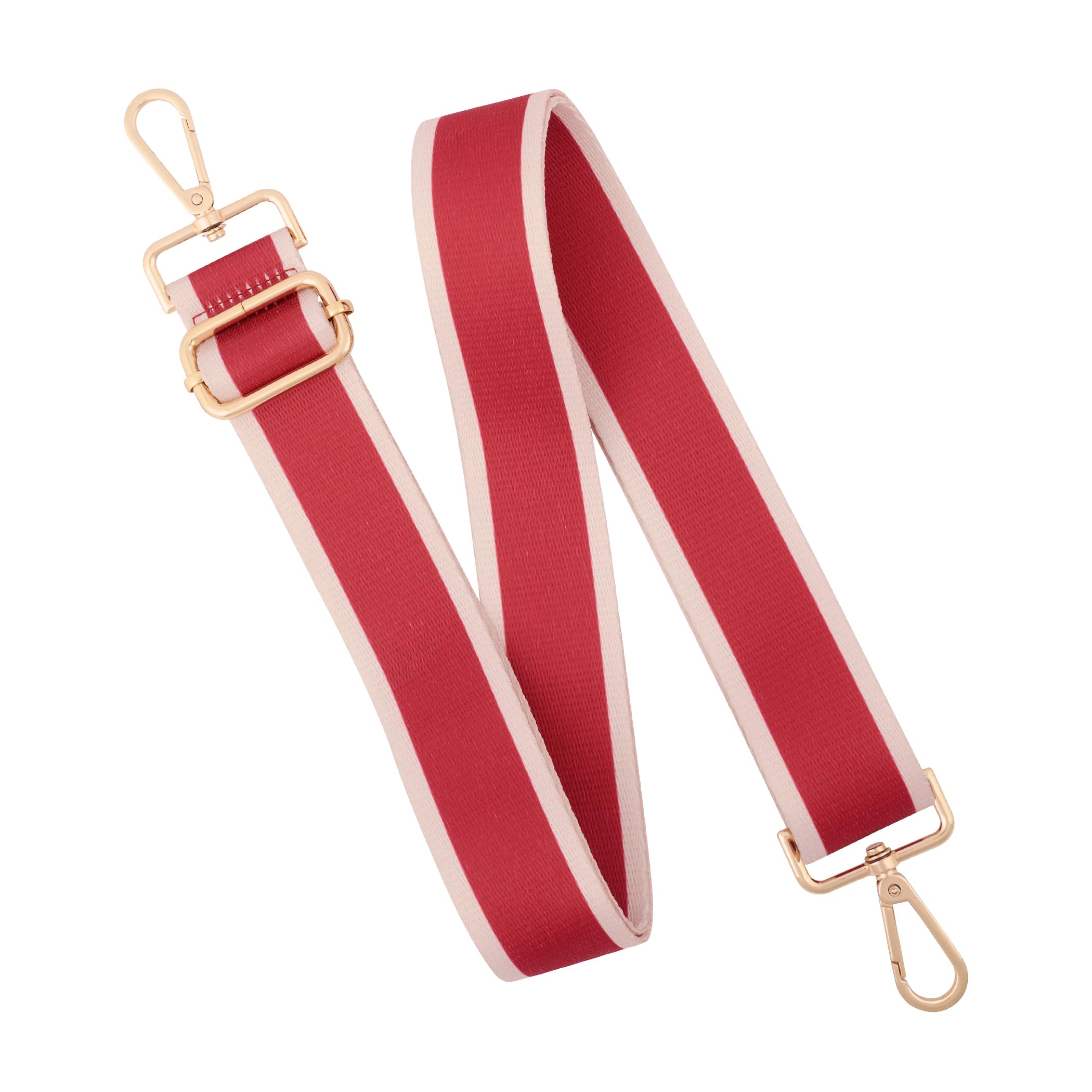 chushui Replacement Purse Strap,Wide Adjustable Crossbody Shoulder Straps for Handbags,Rose White Trim