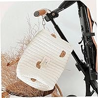 Vista 4 de Bolsa de pañales organizadora de gran capacidad, portátil, de algodón, organizador de pañales para cochecitos, bebé niña