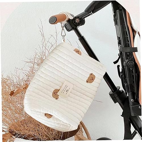 Miniatura 4 de Bolsa de pañales organizadora de gran capacidad, portátil, de algodón, organizador de pañales para cochecitos, bebé niña