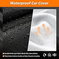 Vista 3 de Funda Universal para Sedán Compatible con Mercedes-Benz Clase C, BMW Serie 3, Audi A3, Impermeable para Todo Clima Resistente Anti-UV Resistente al
