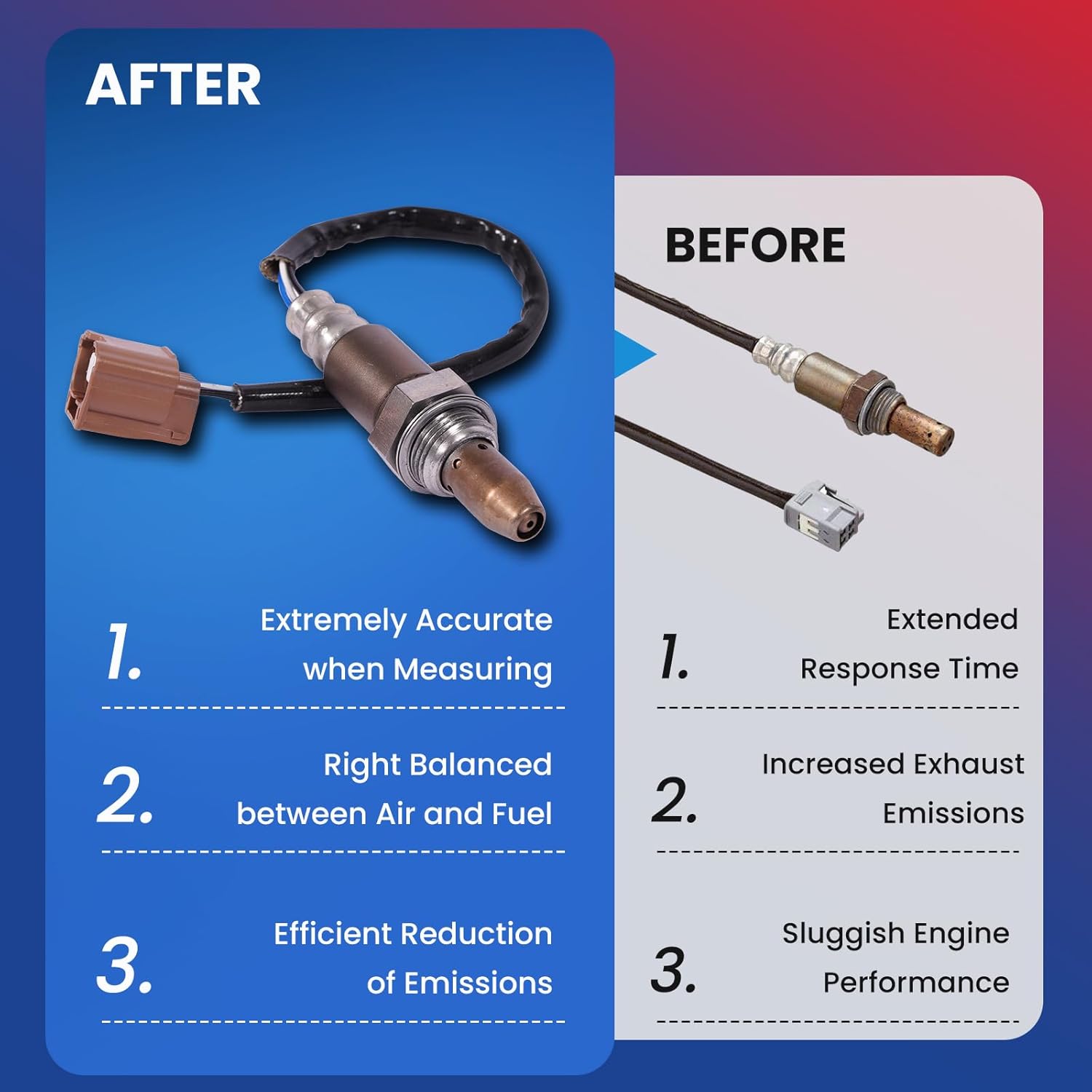 MOCA Upstream Oxygen Sensor 234-9133 Fits 2013-2017 for Nissan Altima 2.5L, 2016, 2018 for Versa 1.6L, 2016-2018 for Nissan Versa Note 1.6L
