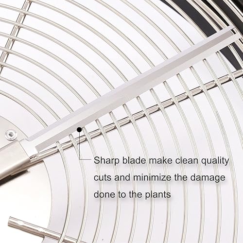 Miniatura 7 de iPower Cortadora de hojas de 19 pulgadas, corte giratorio trenzado para plantas con engranajes afilados mejorados y cuchillas de acero inoxidable,