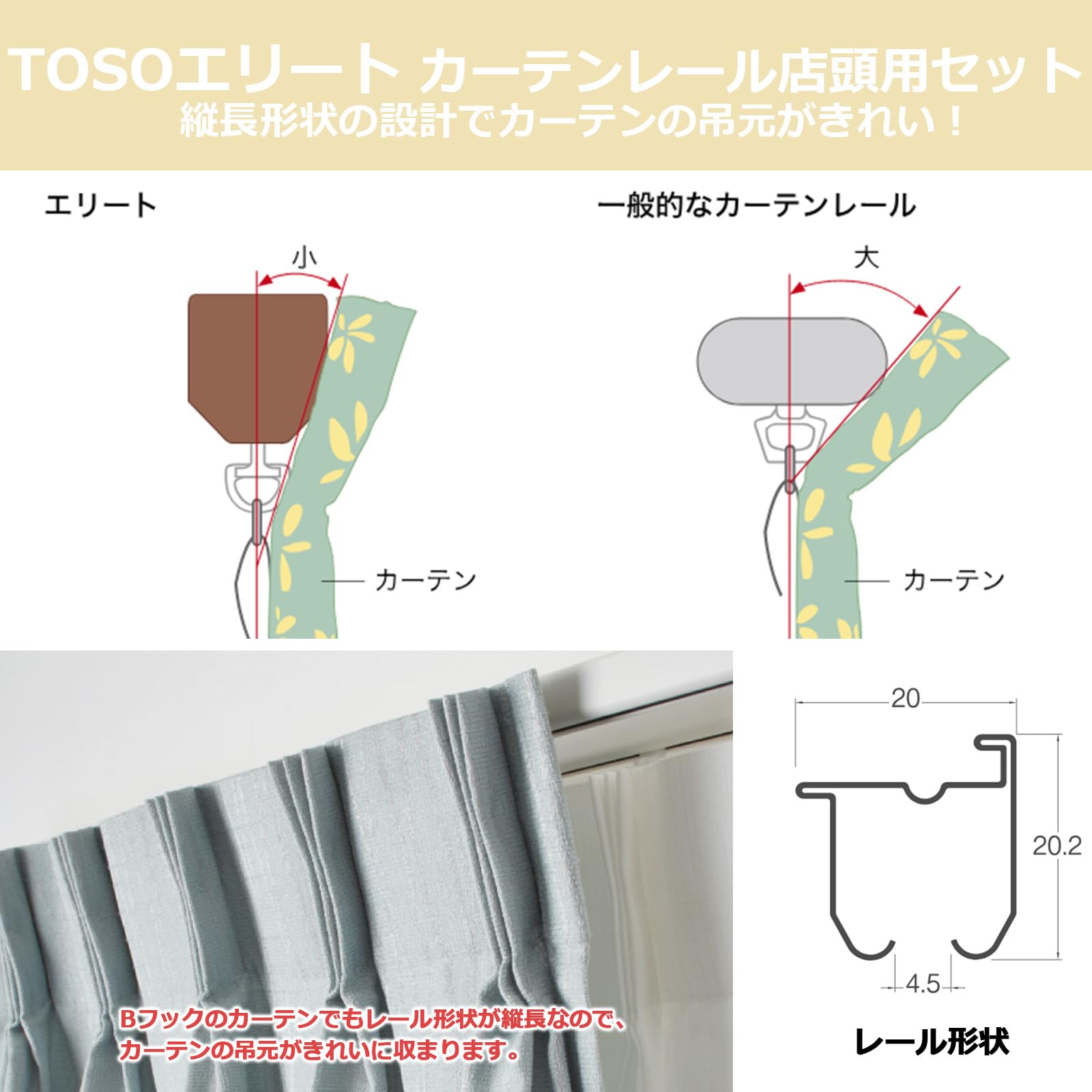 Amazon.co.jp: トーソー エリート カーテンレール シングル 店頭用 