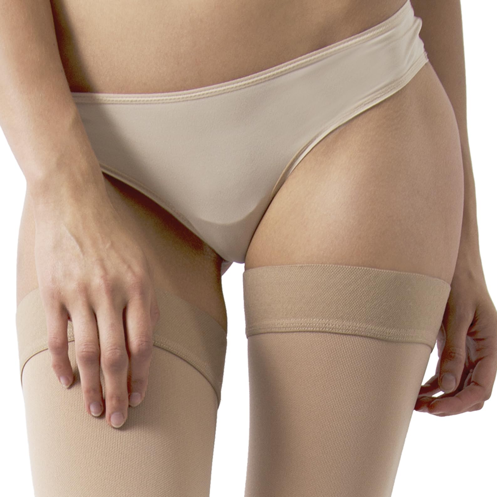 Beman 407A - Autoreggenti Medicali K1 Classe 1, Compressione Graduata 15-21 mmHg, Punta Aperta Unisex, Tallone Rinforzato e Cuciture Piatte, Elastici Resistenti