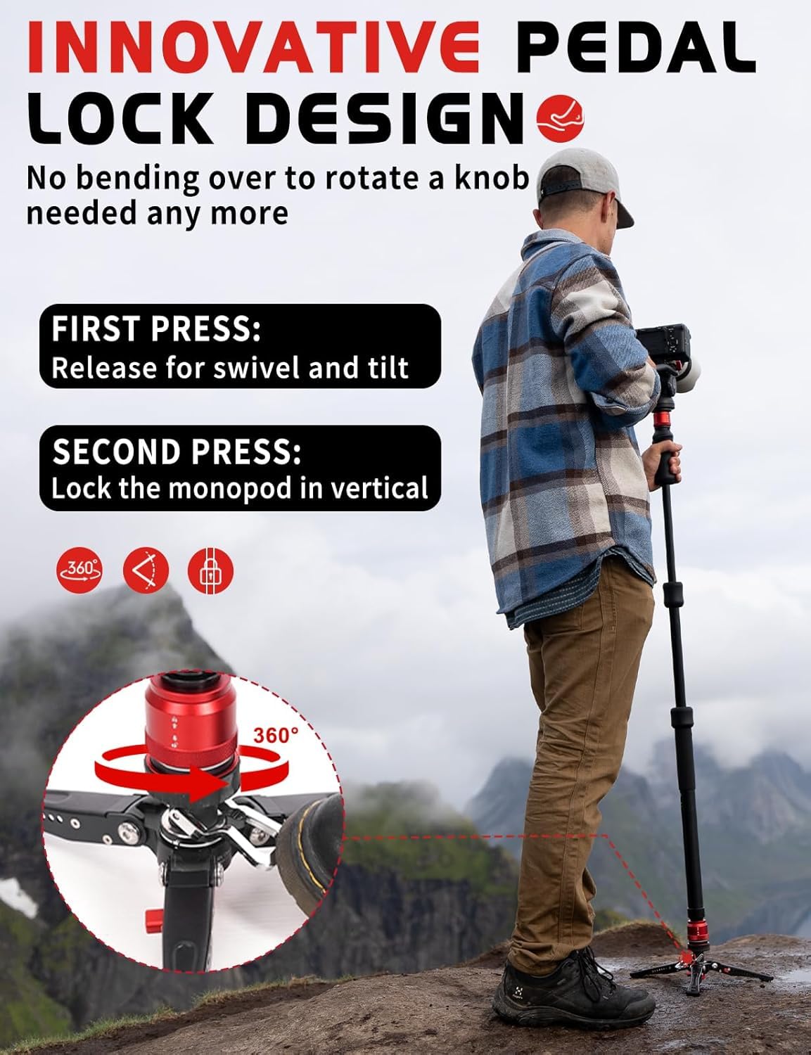 Amazon | IFOOTAGE Cobra 3 Strike 一脚、A150S-Ⅲアルミニウム