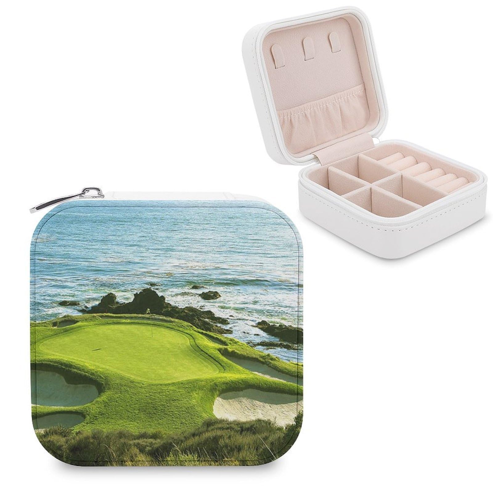 Coffret à bijoux en cuir synthétique et doublure flanelle écrin de protection haut de gamme