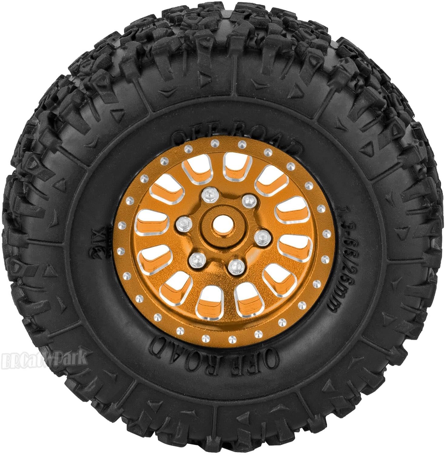 RC 1.3 in Wheel Tires for 1/18 TRX4M 1/24 SCX24 RC Crawler Car,Aluminum 1.3 Beadlock Wheel Rims and Rubber Tires w/Sponge,RC Truck Tires,Yellow