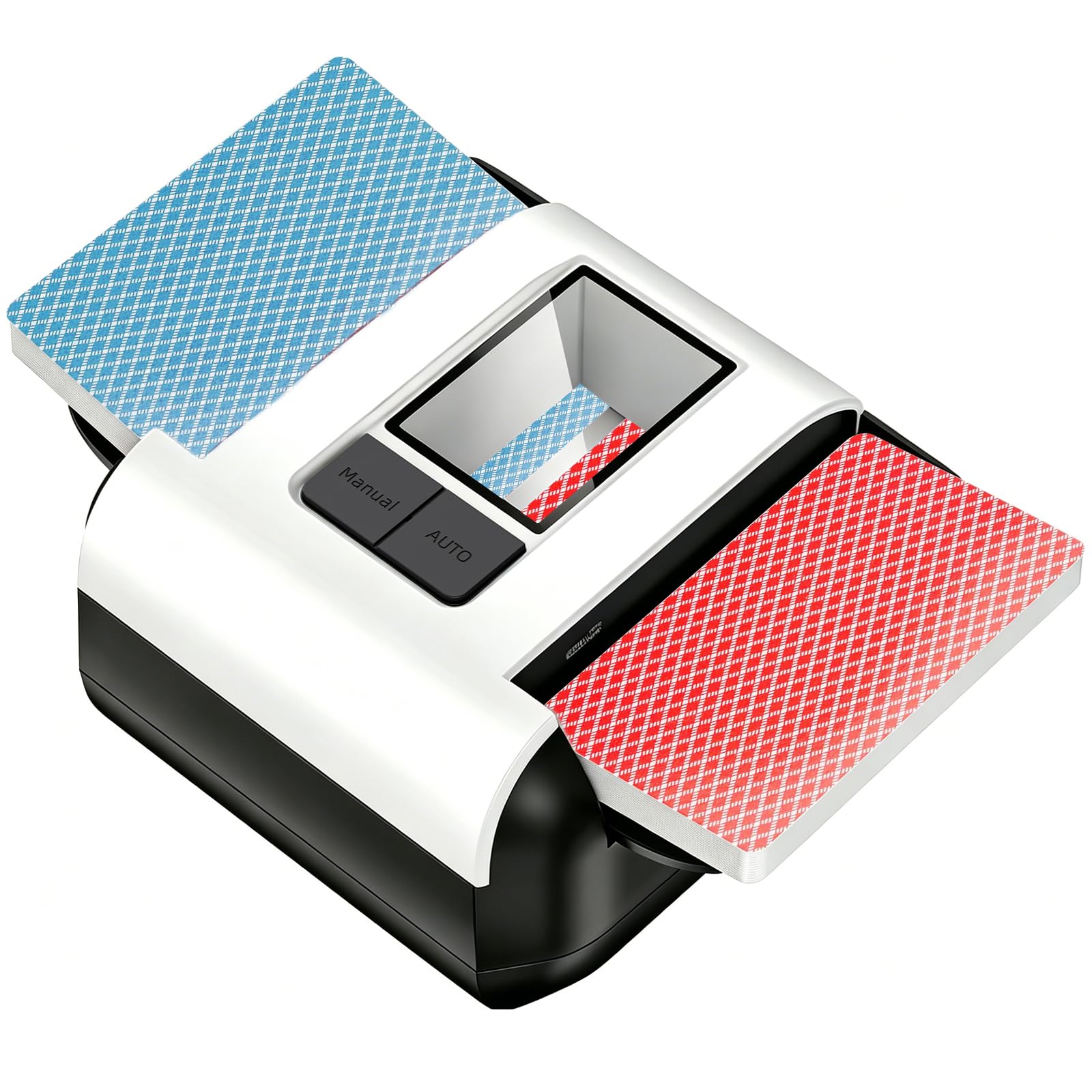 JOSTART Quiet Smooth Automatic Card Shuffler : Rechargeable Dual-Mode 2-Deck USB-C pour Poker Blackjack Texas Hold'em Soirée de Jeux en Famille