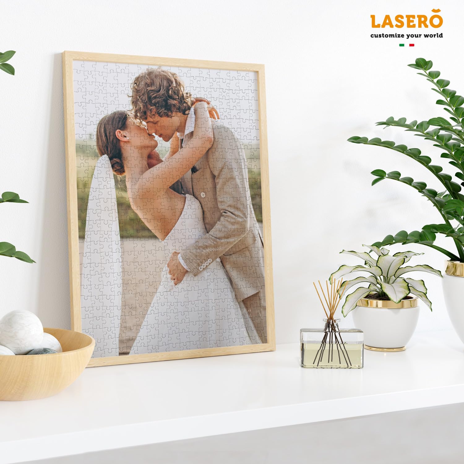 LASERO' Puzzle Personalizzato con Foto 42x29,7cm – 320 Pezzi – Puzzle Personalizzato HD – Idea Regalo Originale per Anniversario e Compleanno