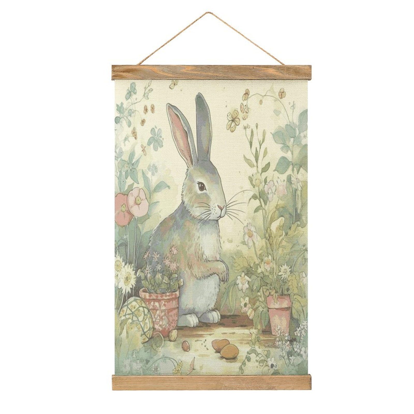 Póster personalizado de conejo FekiLoot y pintura de pergamino 8