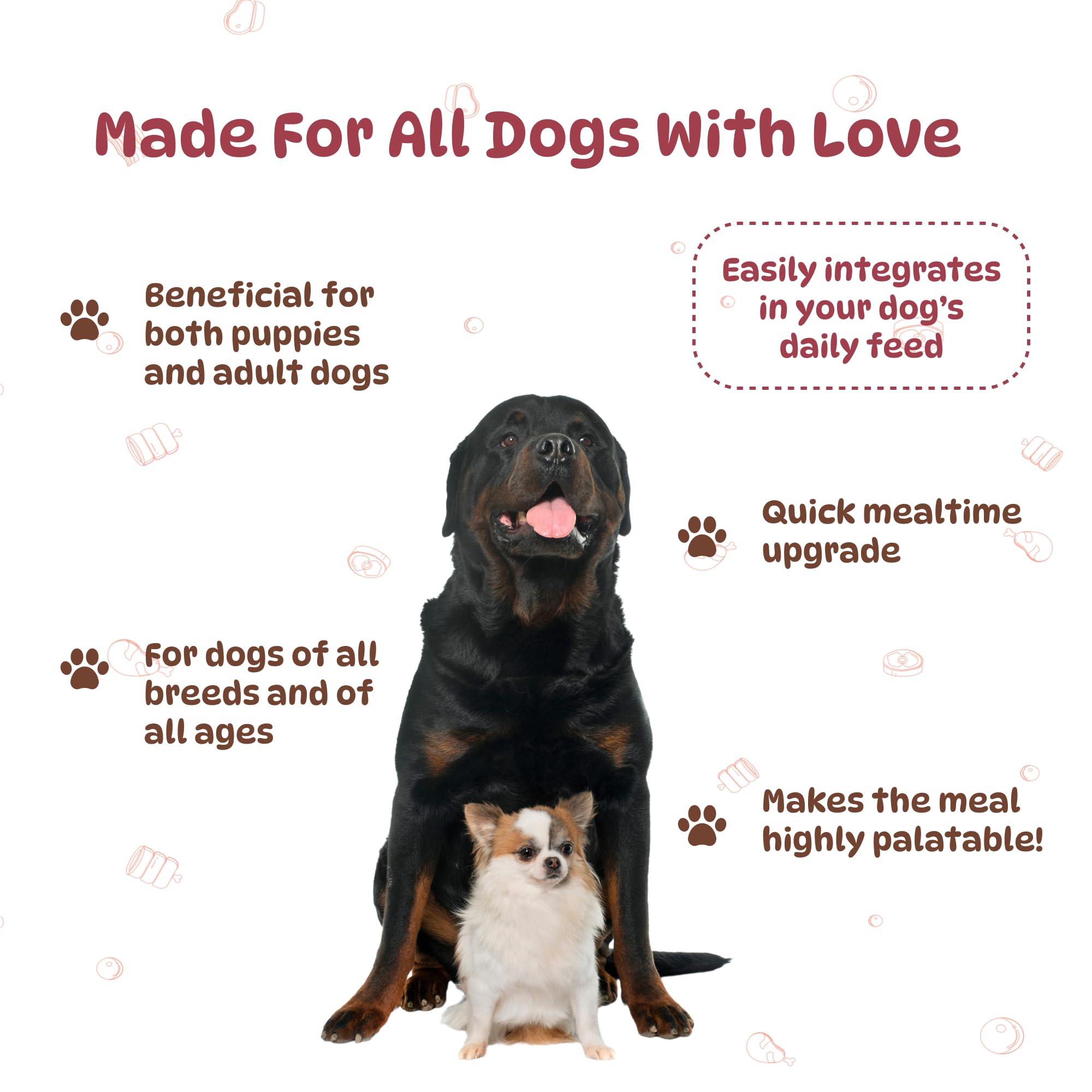 Burpy Tales Skin & Coat Yummy Supplement for Dogs - with Sardine Fish Oil for Adult & Puppy Dogs, Omega 3 6 Support for Pet, Hair Fall & Allergy Control for A Shiny Coat, Daily Food Topper, 200gm 3