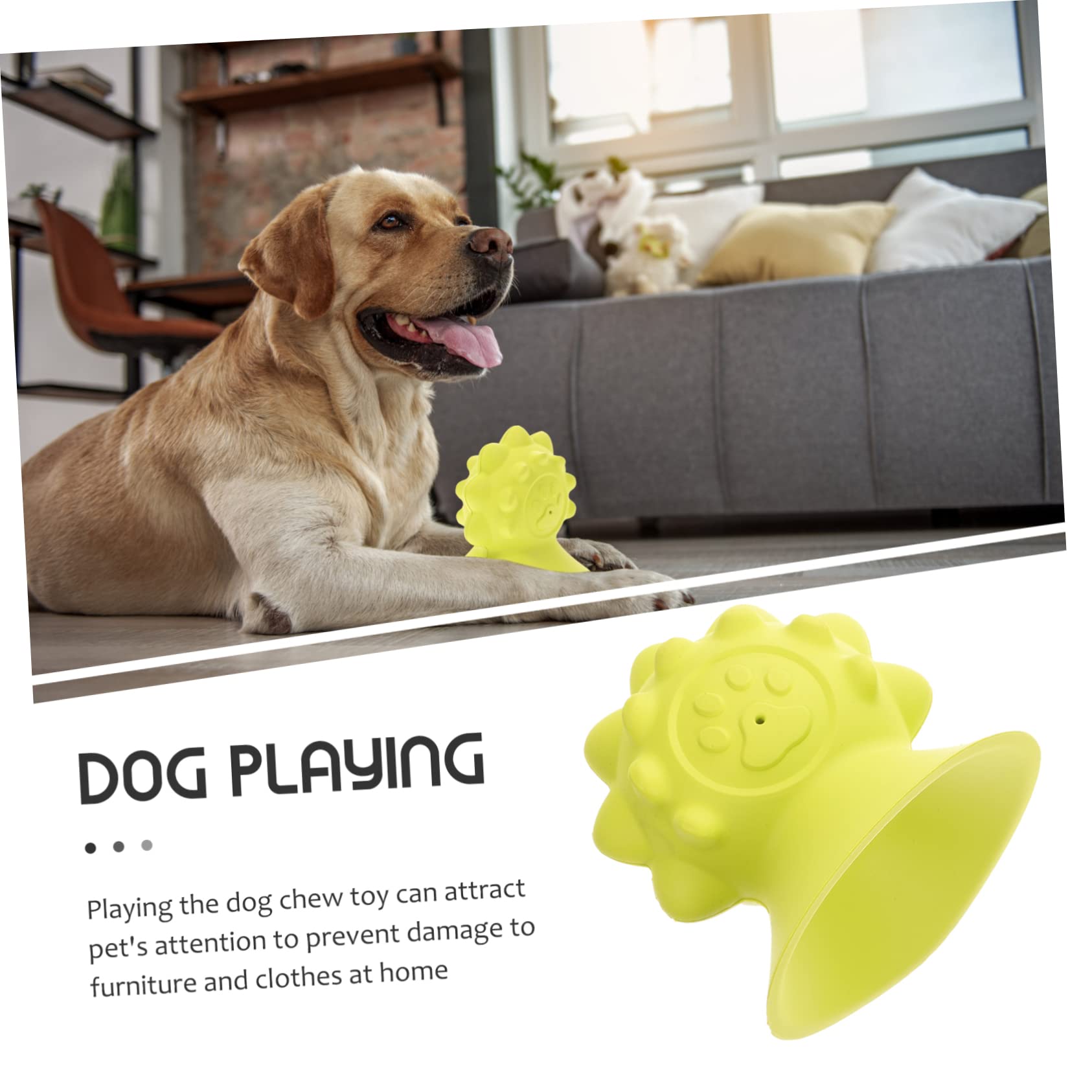 Housoutil 3stücke Educational Hundespielzeug Gummisauger Für Haustiere Interaktives Kauspielzeug Zur Zahnreinigung Und Geistigen Für Drinnen Knallgelb