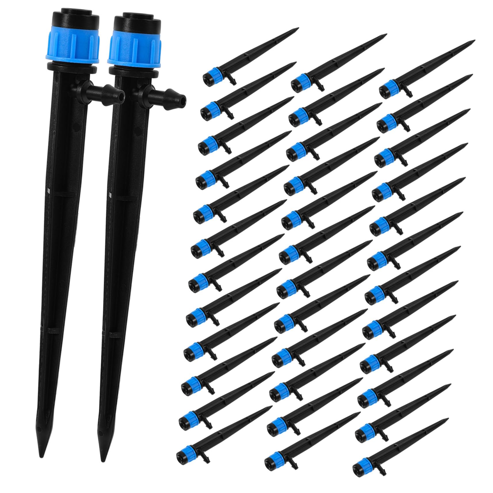 NULYLU Drip Irrigation System Parts 50pcs Plastic Sprinkler Heads Full-Circle Spray Drip Emitters for Garden