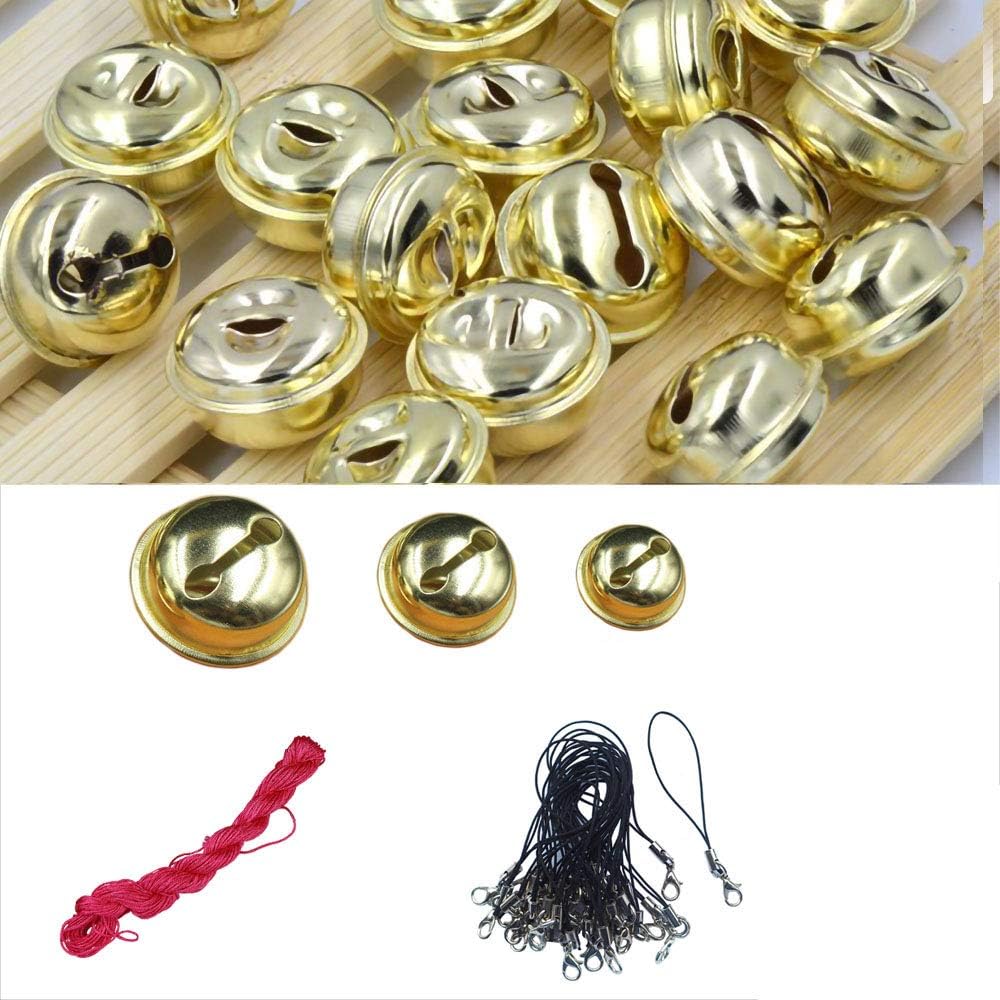 Hymyily 30個入 鈴 ゴールデンベル 手芸用品金鈴 休日の装飾 超特大 30mm 26mm 24mm 2つのプレゼントをゲット ゴールデン あすつく