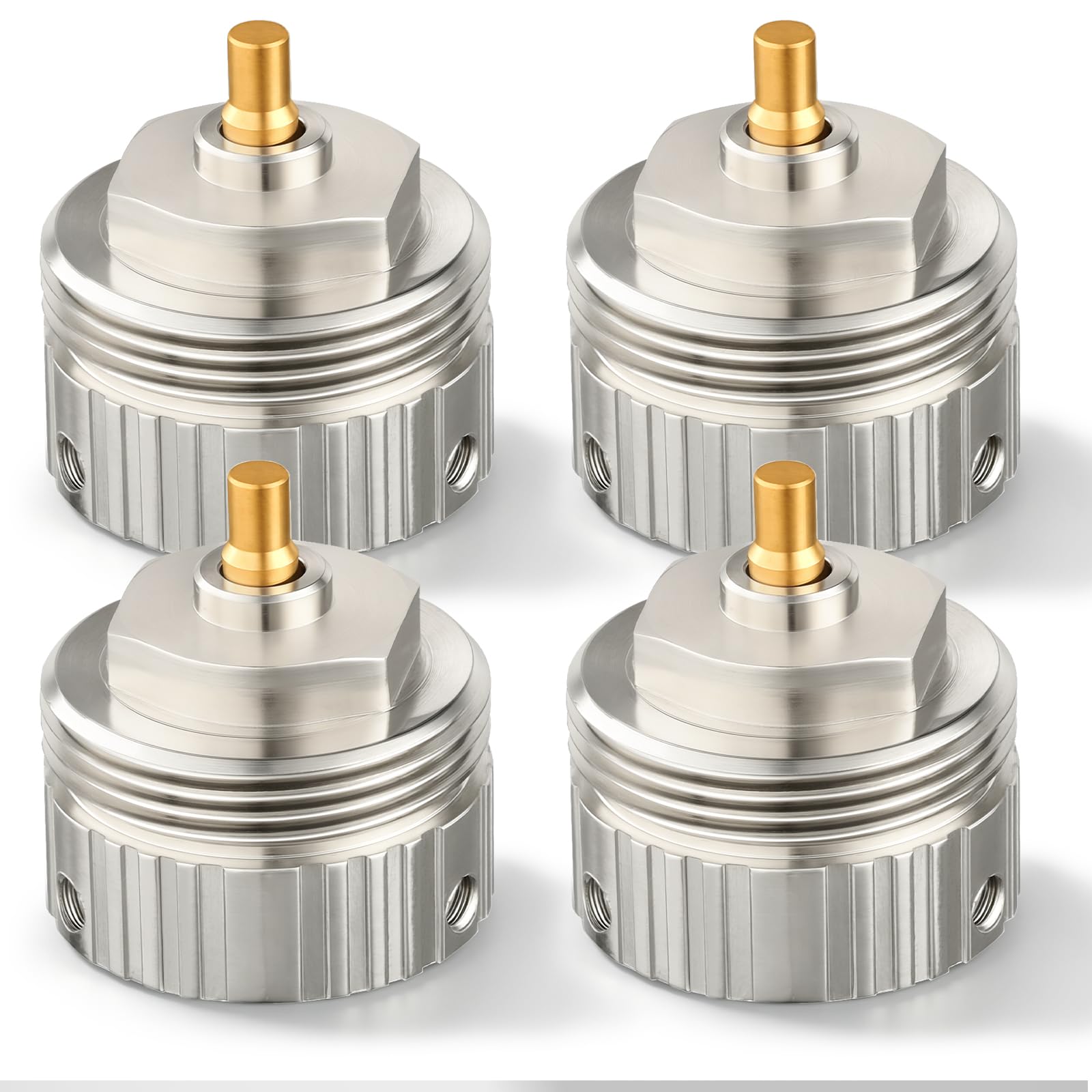 Ancable Adattatore per valvola del radiatore in metallo adatto per Danfoss RAVL 26 mm su testa termostatica M30 x 1,5, accessori per riscaldamento durevoli (4 pezzi)