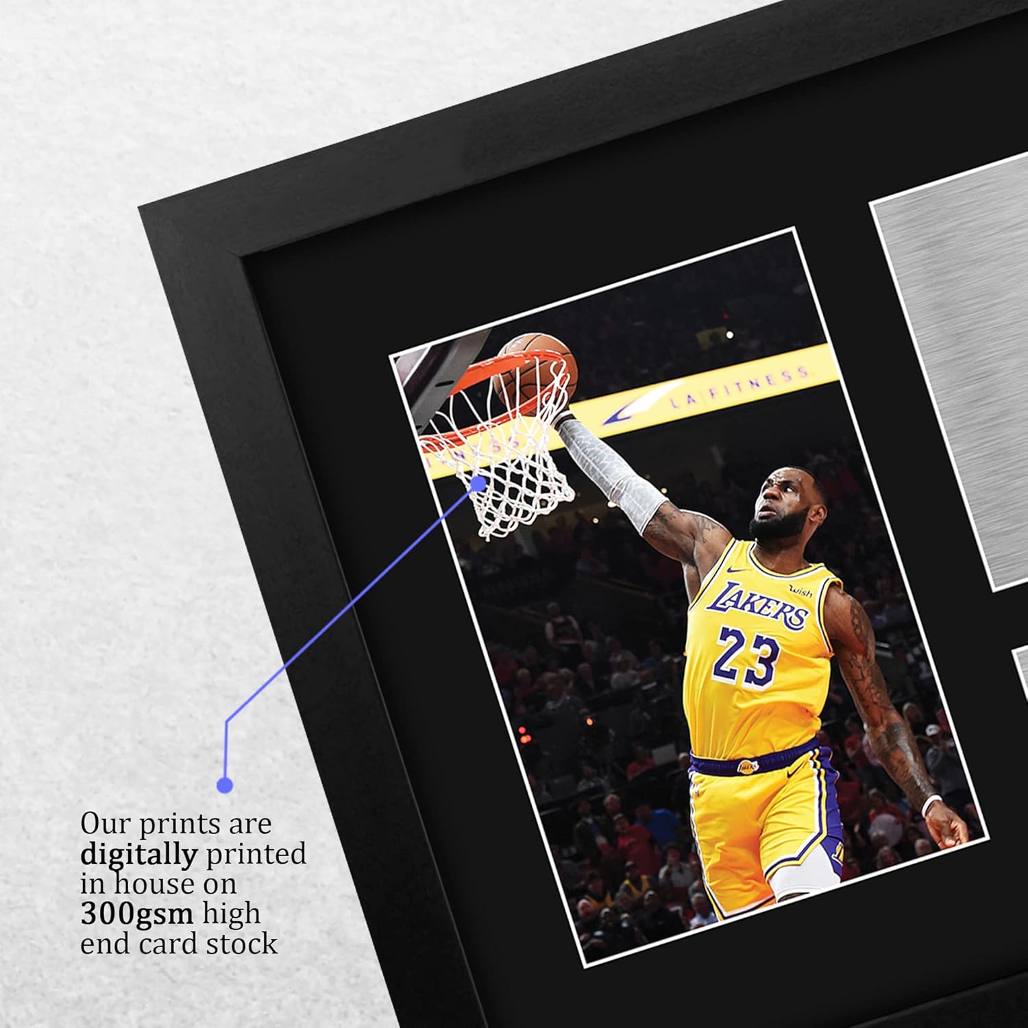 HWC Trading USL Framed LeBron James Gifts Printed Signed Autograph Picture for Basketball Memorabilia Fans - US Letter Size