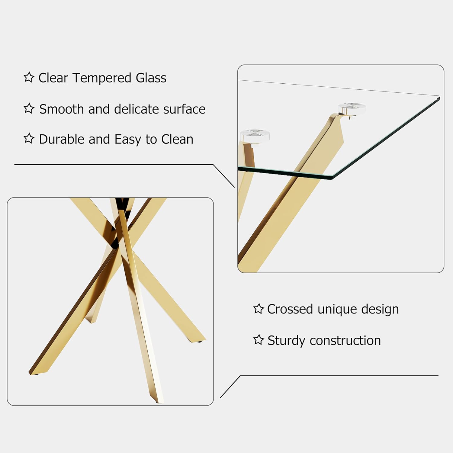 Diagram showing components and features of the GOLDFAN Side Table