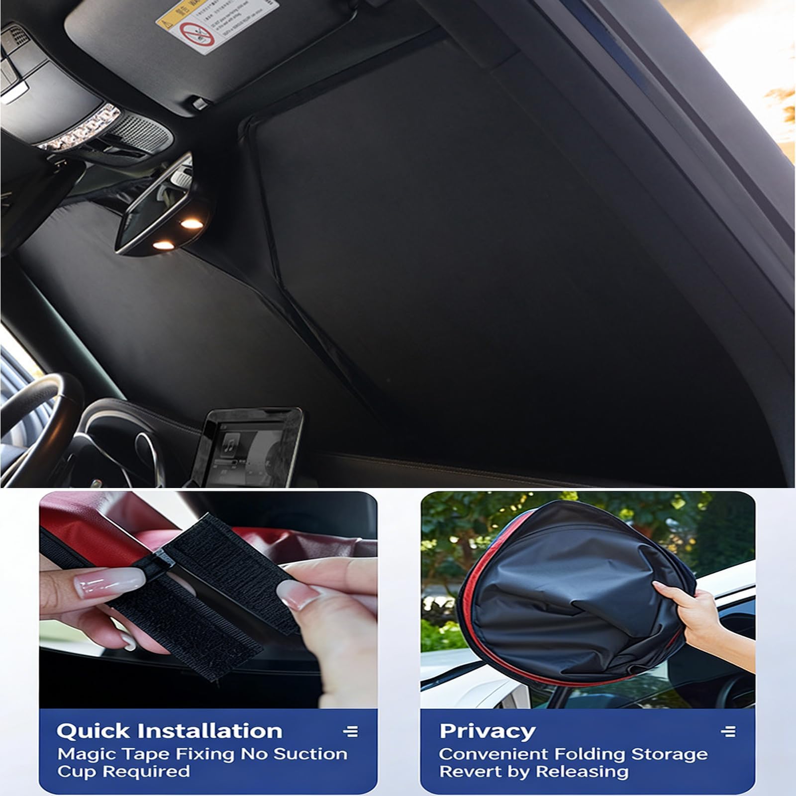 Set Tendine Parasole Auto Oscuranti per Subaru Forester (SL 6th Gen) 2025–2026 | Isolamento Termico a 5 Strati, Protezione UV da Finestrini, Schermatura Solare Efficace, Privacy Guida