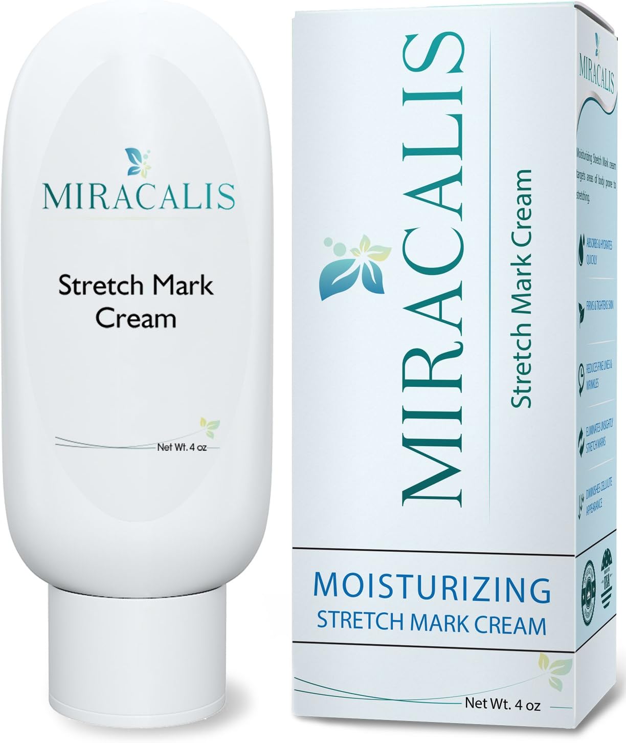 Miracalis - Stretch Mark Cream - Scar/Blemish Removal & Prevention. Firms, Sculpts & Tones Slackened Skin. Effective for Women, Men & Body Builders.Vitamin E, Aloe, Shea Butter & Natural Ingredients