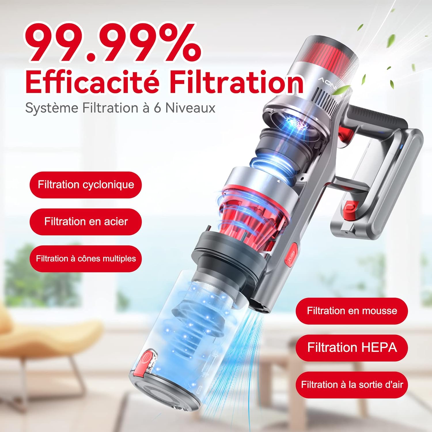 Aonus A9 Pro foldable design for cleaning under furniture