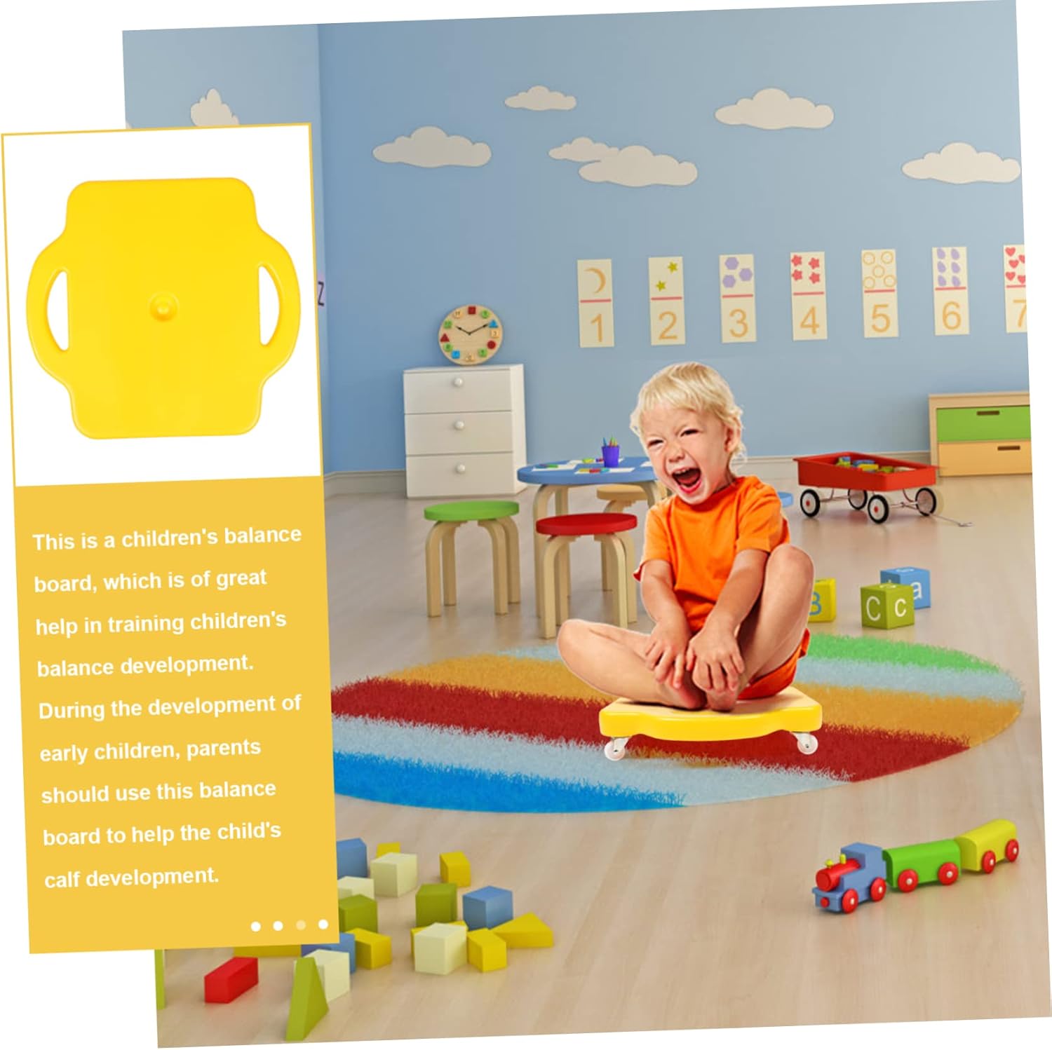 Sliding Board Toy Floor Scooter Boy Girl's Balance Training Plaything Sensory Endurable Material