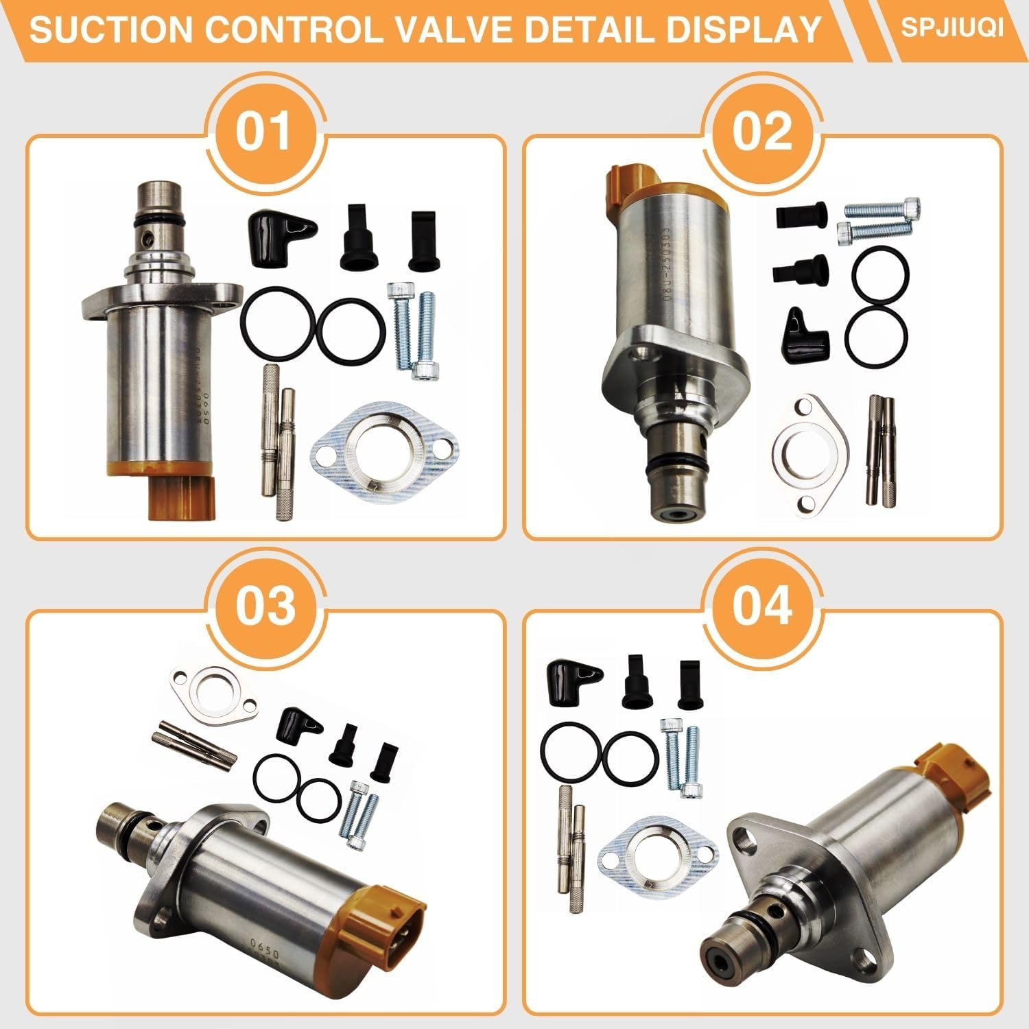 294200-0650 8-98043687-0 Diesel Fuel Pump Regulator Suction Control Valve SCV Compatible with Toyota Dnya S05D Isuzu 4HJ1 4HK1 6HK1 Pickup Truck D-MAX Elf